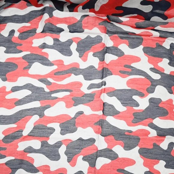 LOUIS VUITTON Military Monogram Scarf Camouflage Cotton Silk M71620 65GA633 - Picture 6 of 13